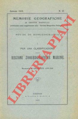Bild des Verkufers fr Per una classificazione delle regioni zoogeografiche marine. zum Verkauf von Libreria Piani