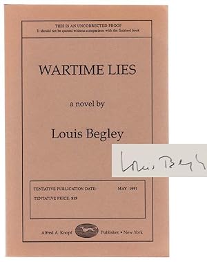 Bild des Verkufers fr Wartime Lies (Signed Uncorrected Proof) zum Verkauf von Jeff Hirsch Books, ABAA