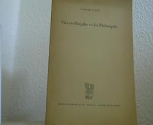 Bild des Verkufers fr Ciceros Hingabe an die Philosophie. Vortrag, gehalten in Basel am 27. September 1958 an der Jahresversammlung des Schweizerischen Altphilologenverbandes. zum Verkauf von Antiquariat Michael Solder