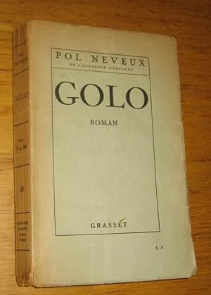 Seller image for Golo. Roman. for sale by Les Livres du Pont-Neuf