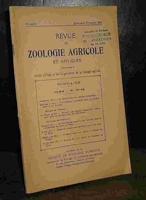 Image du vendeur pour REVUE DE ZOOLOGIE AGRICOLE ET APPLIQUEE - 1954 - 10 -12 mis en vente par Livres 113