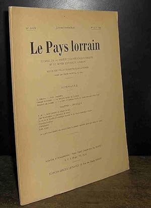 Image du vendeur pour LE PAYS LORRAIN - JANVIER-FEVRIER-MARS 1952 - NUMERO 4 mis en vente par Livres 113