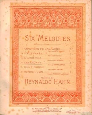 Six mélodies. 4. Les cygnes. Poésie de Armand Renaud