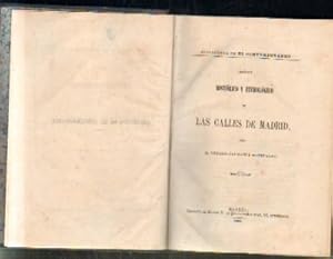 ORIGEN HISTORICO Y ETIMOLOGICO DE LAS CALLES DE MADRID.