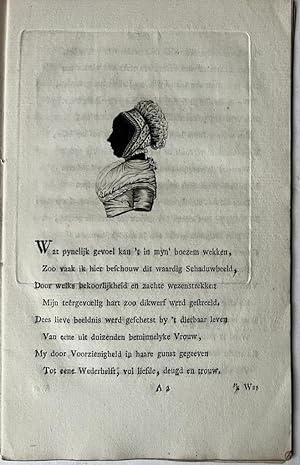 [Occasional poem, 1799, silhouette portrait] Lijkzang op het treurig afsterven van (.) Jacoba [va...