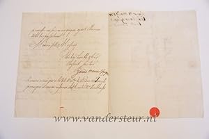 MEINERTZHAGEN, DU CASTEL Brief van Gerard Meinertzhagen, Cologne 1738, aan mej. M.C. du Castel en...