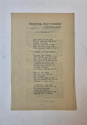 [Printed song, gedrukt liedje MODE] Liedje `Veronica mijn troelala!' door Kees Pruis, met zinspel...