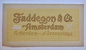 [ADDRESS CARD, FADDEGON] Adreskaart (4 p.) van drukkerij Faddegon & Co. te Amsterdam, Rotterdam, ...
