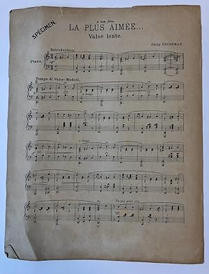 [Sheet music] HEERIS, VON SAHER, KRUSEMAN Muziekstuk "Lamour nous grise" door J. Philip Kruseman...