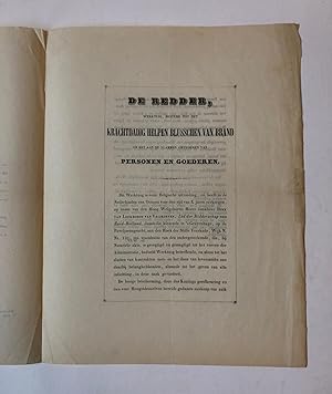 BRANDBLUSAPPARAAT, VAN LOCKHORST, WAP Brochure van dr. J.J.F. Wap,s Gravenhage 1845, als zaakwaa...
