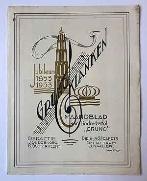 [Music, Groningen, Gruno, 1953] Maandblad van Kon. Liedertafel Gruno 1953, betr. 100 jarig bestaa...