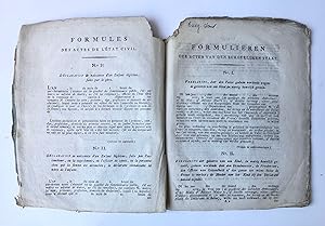 [Civil registry office, early manual, 19th century] Forms 'Formulieren der acten van den Burgerly...