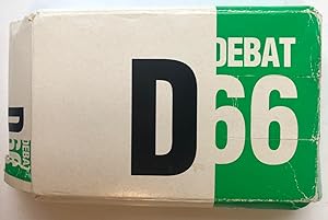 [Game, spel, politics, D'66, Kaartspel] Kaartspel `Debat D'66'. Zestig kaarten in origineel doosj...