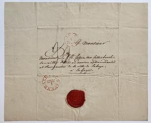 [MANUSCRIPT 1830, MERCY ARGENTEAU, COPES VAN CATTENBURCH, SEAL] Brief van de graaf de Mercy Argen...