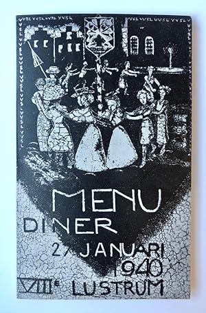 [MENU, STUDENTS, LEIDEN, VVSL, 1940] Menu van diner van 8e- lustrum , 1940 van de Vereniging van ...