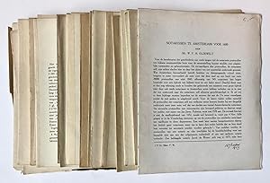 [Printed documents, Amsterdam houses] Collectie van 26 overdrukken (veelal uit Jaarb. Amstelodamu...