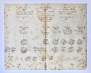 [Geneology manuscript, 19th century] Genealogisch schema Vijgh. 19e eeuws, manuscript, 1 pag.