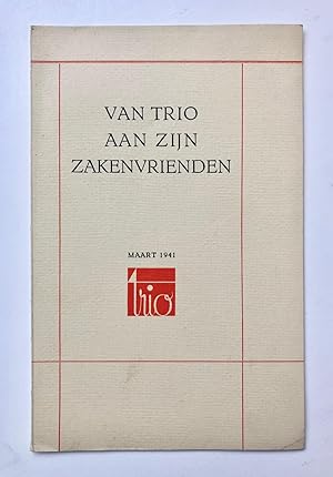 [Advertisement card, typographie, typografie 1941] Reclamekaart van drukkerij Trio, maart 1941, m...