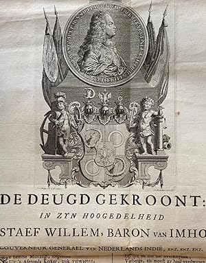 [VOC, IMHOFF, VAN, POEM 1742] De deugd gekroont: in zyn hoogedelheid Gustaef Willem baron van Imh...