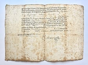 Receipt 1669, Manuscript, Montpellier, France, noble titles] Twee kwitanties, d.d. Montpelier 166...