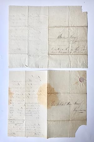 [Manuscript, letters, 19th century] Twee briefjes van Nolthenius aan W.Sweijs, 1842, 1844, o.a. b...