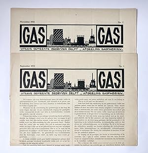 [Printed publication, Delft, Gas, raw material, 1933] Gas, Bedrijfscourant van Gemeente bedrijven...