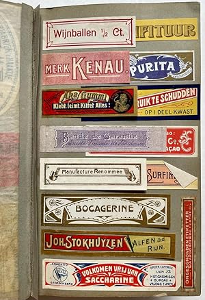 Chromolithography labels early 20th century I Labels made by printer Jacobson, Haarlem, 4 volumes...