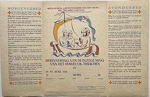 [Marriage announcement 1935] Huwelijksoorkonde. Published by wed. J.R. van Rossum, Utrecht, desig...