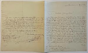 Manuscript 1832 | Brief van W.J.C. van Hasselt, d.d. Amsterdam 1832, aan raadsheer mr. J. Schonck...