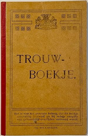 Marriage document 1922 | Trouwboekje voor Izaak Bernardus Pennings (1886-) en Anna Maria Gerritse...