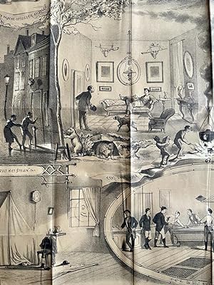 Satirical print Minerva Leiden | Large print from Leidse studentenalmanak 1873 'Gij zult geen val...