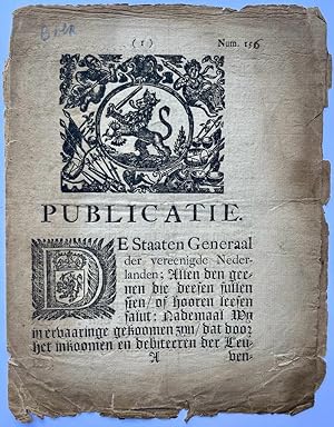 Pamphlet 1769 Beer, drinks | Publicatie van de Staten Generaal, d.d. 's-Gravenhage 24-4-1769 met ...