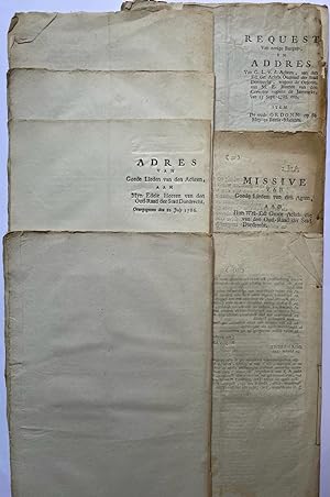 7 Printed publications Dordrecht 1786 | Zeven gedrukte stukken, folio, betr. bestuurlijke zaken i...