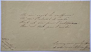 Manuscript 1845 | Leaf of album amicorum by A.C. van Gendt, d.d. Deventer 1845, manuscript.