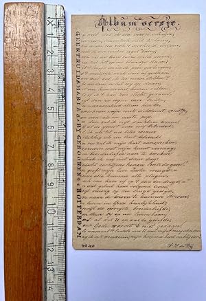 Manuscript Acrostic 1840 | Leaf of album amicorum of Geertruida Maria de Bij, Rotterdam, with poe...