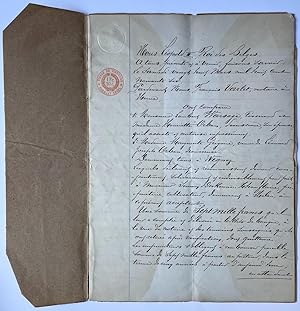 Manuscript legal Belgium Notarial deed 1896 | Notariele acte, d.d. Herve 28-3-1896 betr. Lambert ...