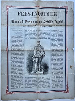 Printed newspaper Utrecht 1883 | Feestnommer behoorende bij het Utrechtsch Provinciaal en Stedeli...