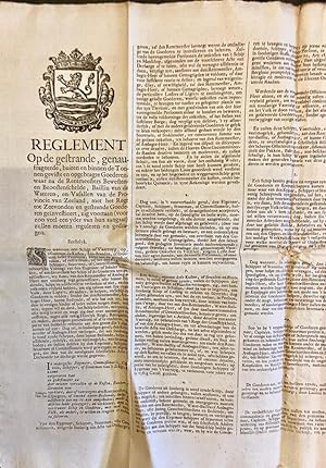 [Original publication 1751] Reglement op de gestrande. zullen moeten reguleren. Middelburg, L. en...