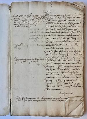 [Manuscript, Willemstad, Noord-Brabant, Heijningen 1680] Rekening van Adriaan Renoij betr. de ont...