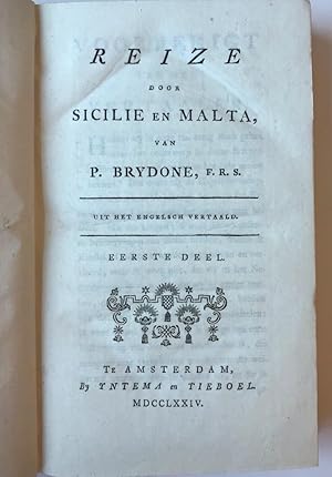 [Antique book, boek, travel] Reize door Sicilie en Malta, Uit het Engelsch vertaald. 3 delen in 1...