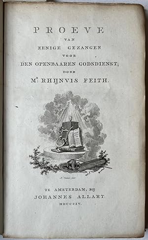 [Literature 1804] Proeve van eenige gezangen voor den openbaaren godsdienst. Amsterdam, Johannes ...