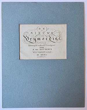 [Calligraphy, kalligrafie, 1810] Gekalligrafferde titelpagina De nieuwe vrijmoedige, aanvankelijk...