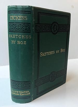 Exemplaar van de Sketches by Boz, Londen 1874, in groen linnen met op schutblad de vermelding dat...