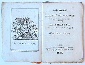 Discours sur l'egalite de partages dans les successions en ligne directe, 2e ed., Paris, Sanson, ...