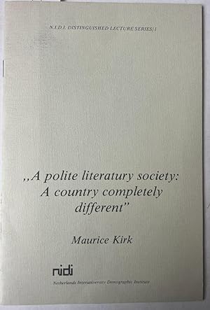 [Oration 1980] A polite literatury society: A country completely different, Voorburg N.I.D.I. 198...
