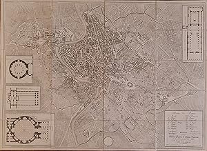 [Large map of Rome, cartography, 1816] Nuova pianta di Roma moderna estratta dalla grande del Nol...