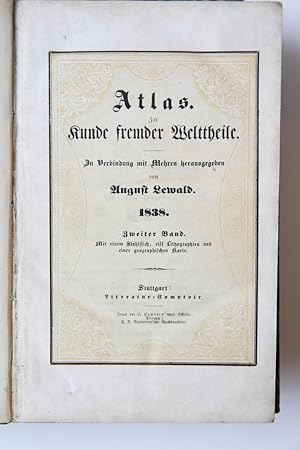 Atlas zur Kunde fremder Welttheile. 1838, Erster [und zweiter] Band, Stuttgart, Literatur Comptoi...