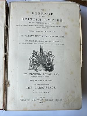 [Geneology] The peerage of the British Empire [.] to which is added the Baronetage, 15th edition.