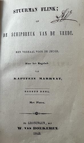 [Literature, children book, island, 1843] Stuurman Flink, of De schipbreuk van de Vrede. Een verh...