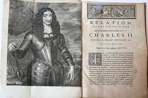 Seller image for Relation en forme de journal du voyage et sejour que (.) Charles II de la Grand' Bretagne etc. a faith en Hollande. Den Haag, Vlacq, 1660. for sale by Antiquariaat Arine van der Steur / ILAB